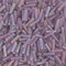 Miyuki 6mm Bugle Beads, Matte Transparent Smoky Amethyst AB, BGL2-0142FR, 17 grams